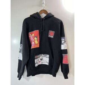 Supreme New York City Men's Patchwork Hoodie Size M Black Multicolor Streetwear